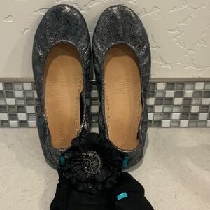 Tieks Black Ballet Flats with Rounded Toe